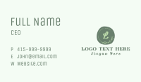 Green Organic Seal Letter  Business Card Image Preview