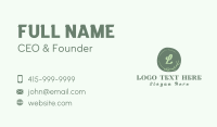 Green Organic Seal Letter  Business Card Preview