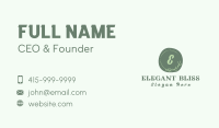 Green Organic Seal Letter  Business Card Image Preview
