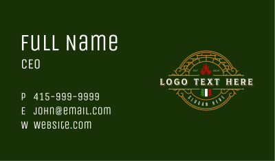 Brick Oven Cuisine Business Card Image Preview