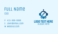 Blue Helmet Location Pin Business Card Image Preview