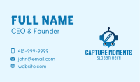Blue Helmet Location Pin Business Card Image Preview