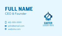 Blue Helmet Location Pin Business Card Image Preview