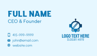 Blue Helmet Location Pin Business Card Image Preview