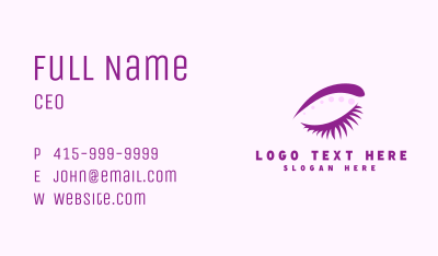 Stylish Lady Eyelash Business Card Image Preview