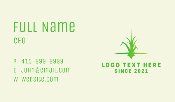 Grass Lawn Care Business Card Design Image Preview
