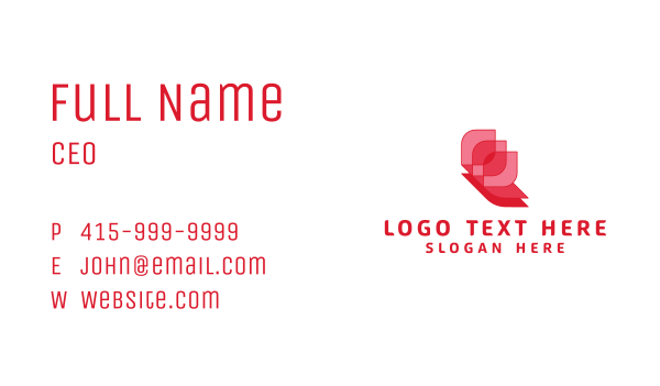 Red Abstract Business Business Card Design Image Preview