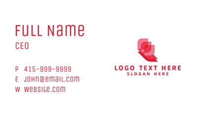 Red Abstract Business Business Card Image Preview