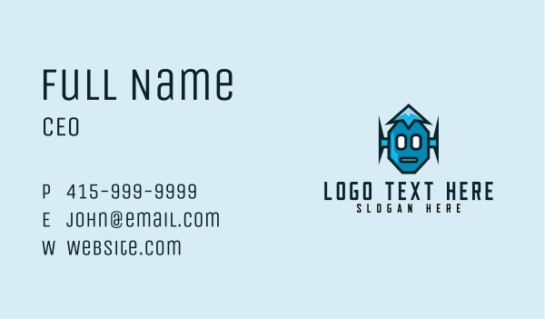 Robot Mascot Video Game  Business Card Design Image Preview