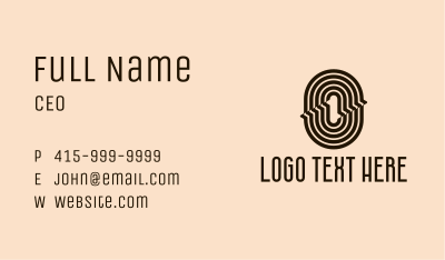 Retro Fashion Letter O Business Card Image Preview