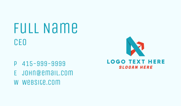 Finance Management Arrow Letter A Business Card Design Image Preview