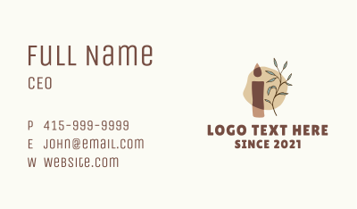 Boho Candle Ornate  Business Card Image Preview
