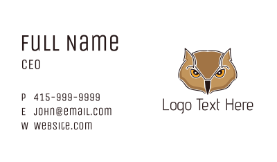 Brown Owl Business Card