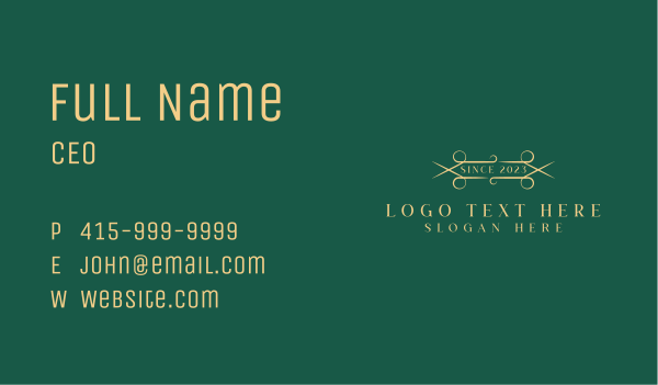 Luxury Artisan Shears Business Card Design Image Preview