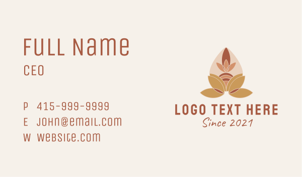 Boho Scented Candle Business Card Design Image Preview