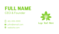 Green Cannabis Light  Business Card Image Preview