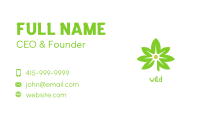 Green Cannabis Light  Business Card Image Preview