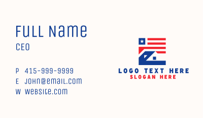 House Flag Property Business Card Image Preview