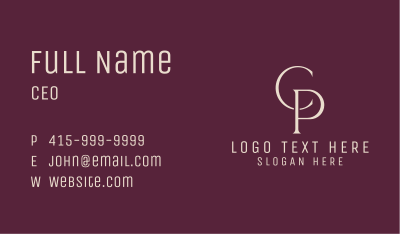 Lawyer C & P Monogram Business Card Image Preview