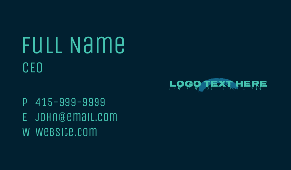 Brush Paint Wordmark Business Card Design Image Preview