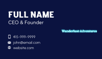 Blue Neon Light  Business Card Image Preview