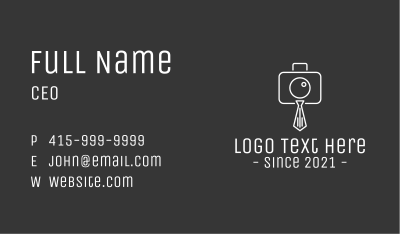Photography Necktie Business Card