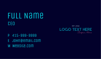 Generic Neon Wordmark Business Card Image Preview