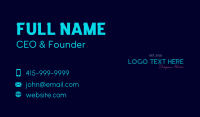 Generic Neon Wordmark Business Card Image Preview