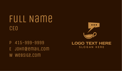 Coffee Brewery Chat Business Card Image Preview