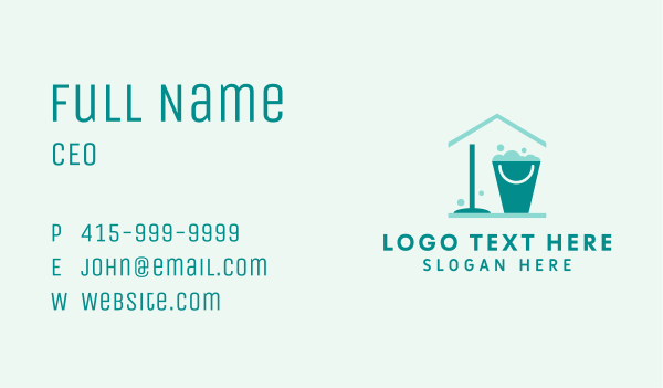 Mop Bucket Housekeeping Business Card Design Image Preview