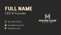Green Masculine Letter Business Card Image Preview