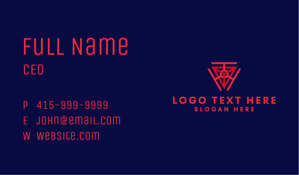 Geometric Industrial Triangle Business Card Design Image Preview