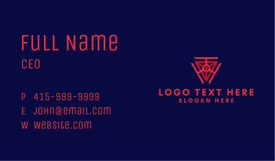 Geometric Industrial Triangle Business Card Image Preview