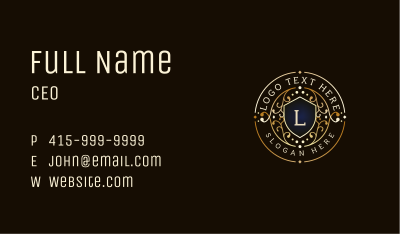 Luxury Shield Jewelry Business Card Image Preview