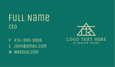 T & R Triangle Monogram Business Card Image Preview