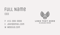 Minimalist Gray Owl Business Card Image Preview