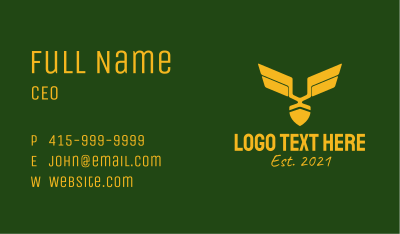 Golden Military Badge Business Card Image Preview