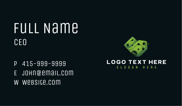 Dollar Bill Price Tag Business Card Design Image Preview
