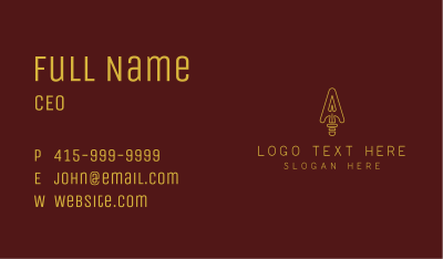 Letter A Spear Blade Business Card Image Preview