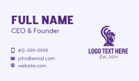 Violet Greece Warrior  Business Card Design