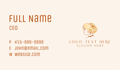 Elegant Woman Jewelry Business Card Image Preview