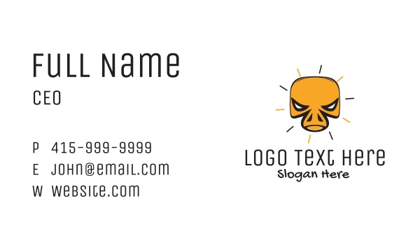 Yellow Skull Business Card Design Image Preview