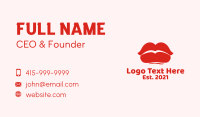 Sexy Red Lips  Business Card Image Preview