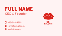 Sexy Red Lips  Business Card Design