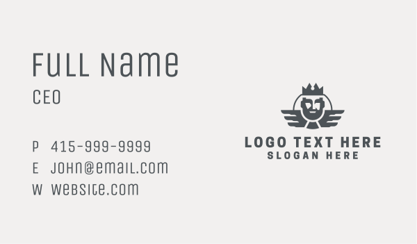 Royal Mechanic Wings Business Card Design Image Preview