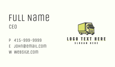 Cargo Truck Dispatch Business Card Image Preview