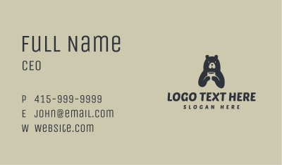 Coffee Cup Bear Drink Business Card Image Preview