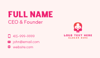 Pink Skull Gambler Business Card Image Preview