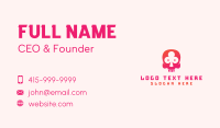 Pink Skull Gambler Business Card Preview