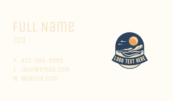 Beach Ocean Wave Business Card Design Image Preview